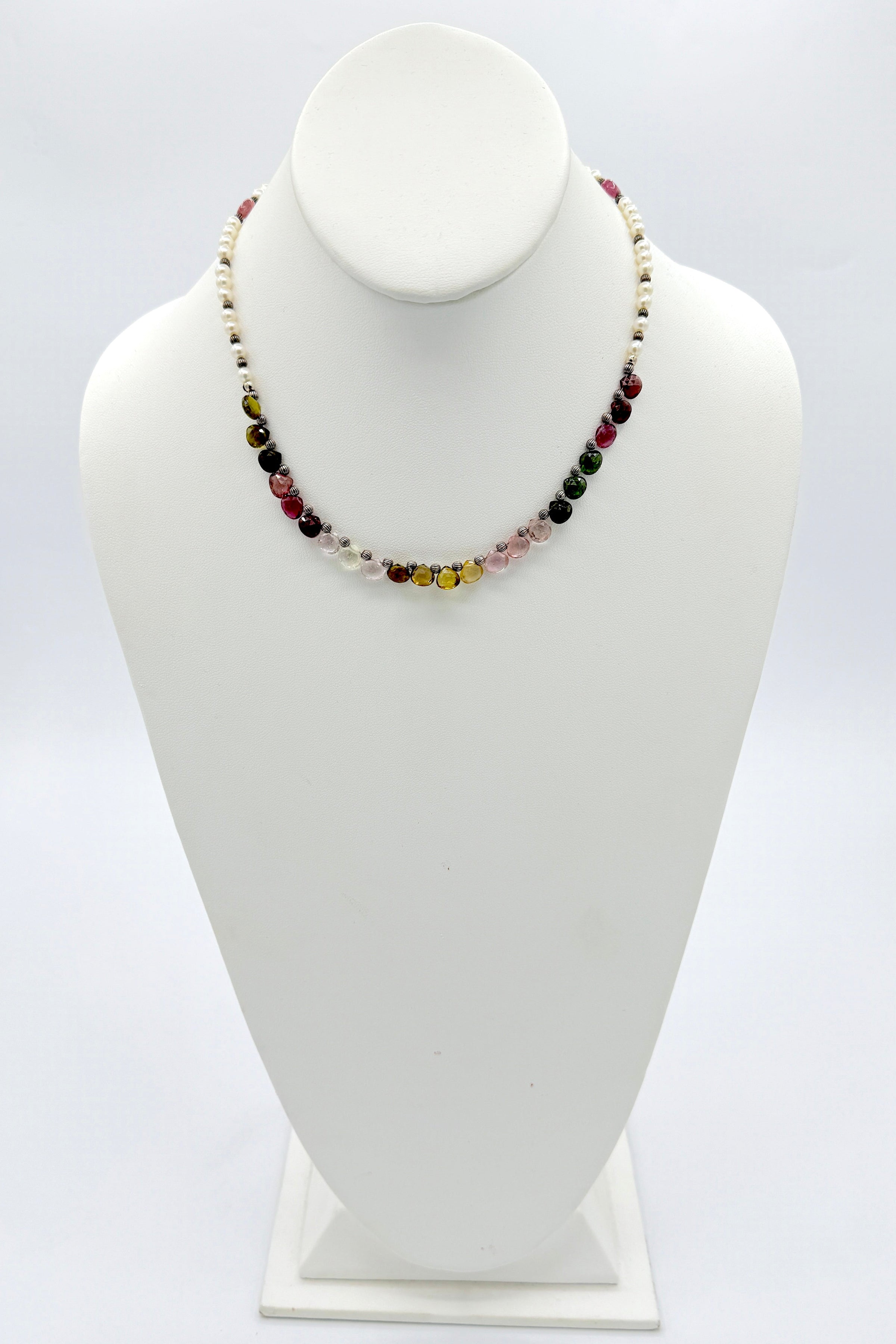 Ricki Goldstein Necklace - Pearl/Precious Stone