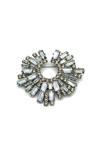 Tres Chic Crystal Pin Silver
