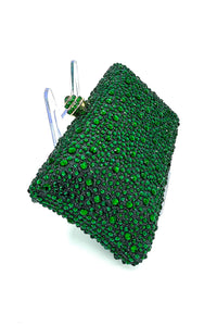 Tres Chic Crystal Clutch Emerald