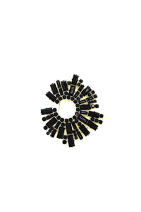 Tres Chic Crystal Pin Black