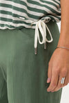 Brax - Candice - Haut rayé à taille avec cordon de serrage