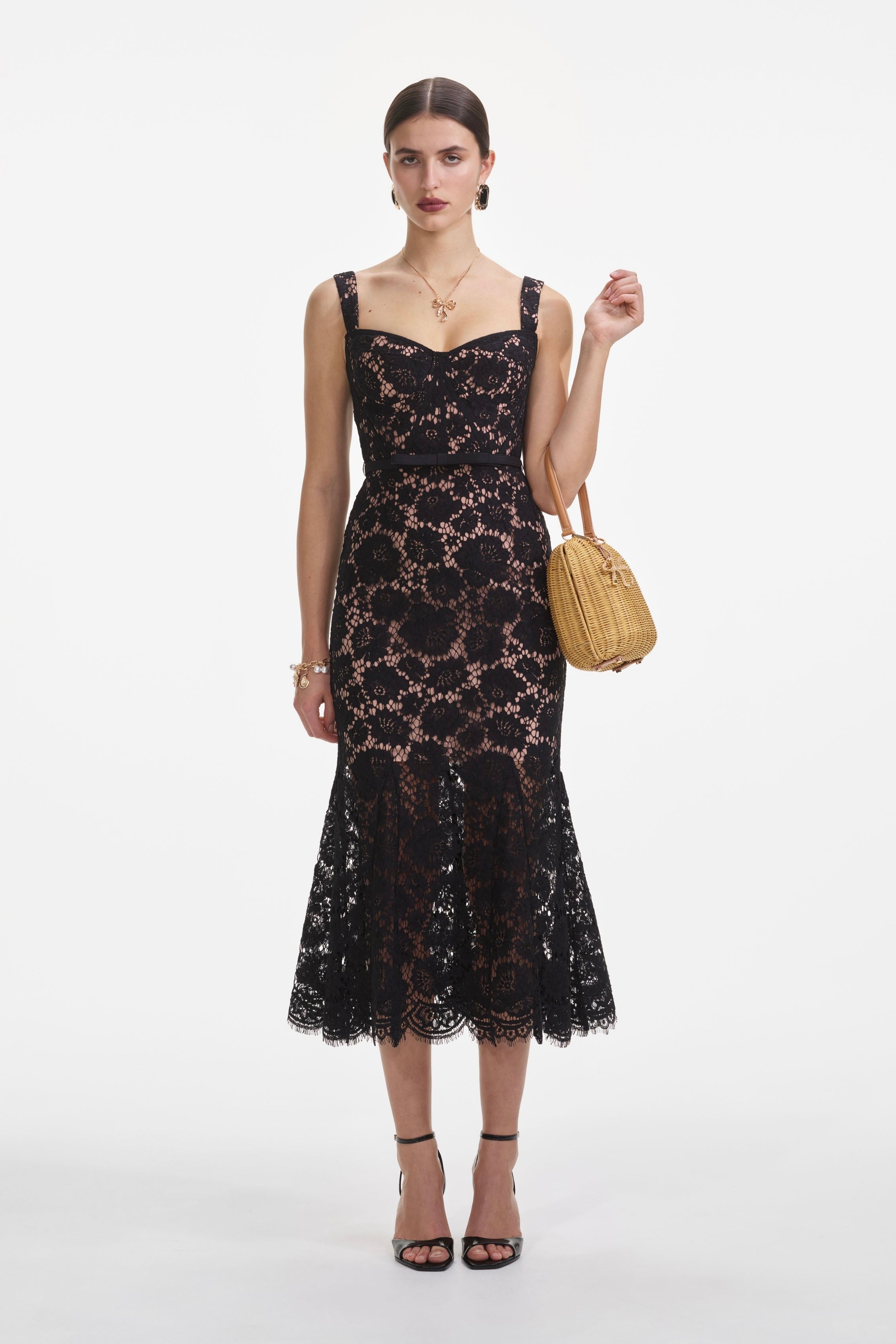 Self-Portrait Lace Midi Dress – Très Chic