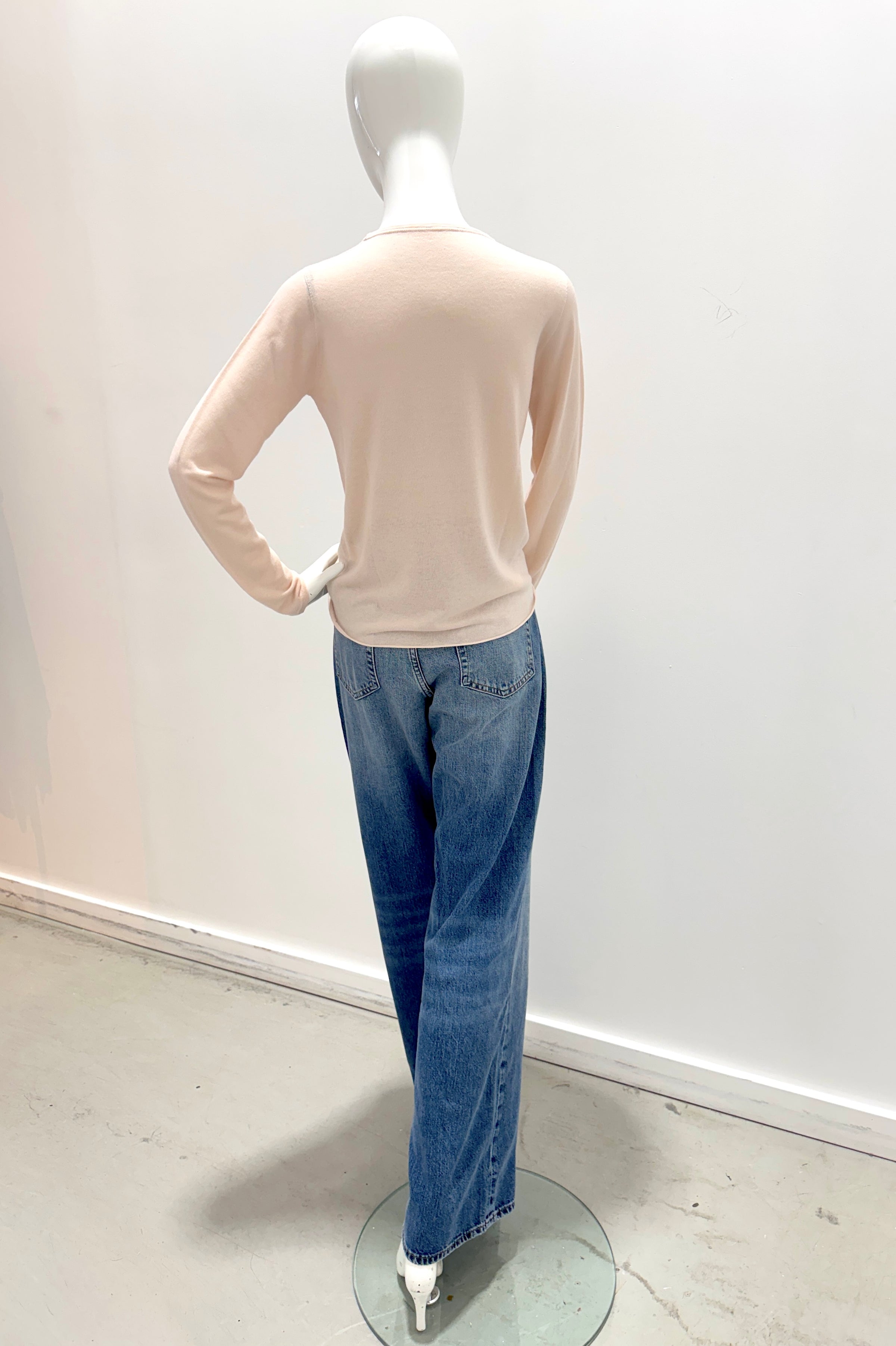 Majestic Filatures 100% Machine Washable Cashmere Long-Sleeve - Powder