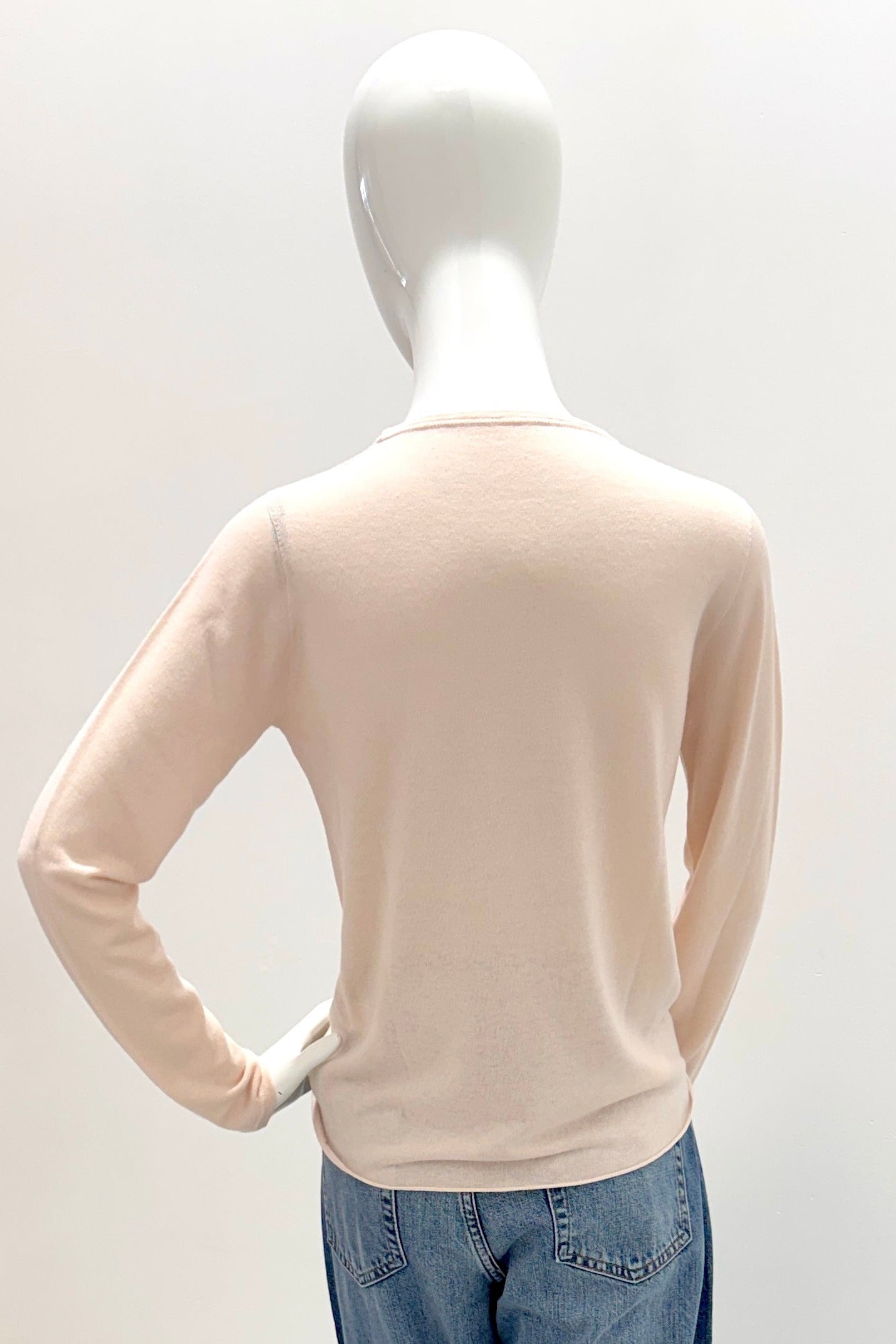 Majestic Filatures 100% Machine Washable Cashmere Long-Sleeve - Powder