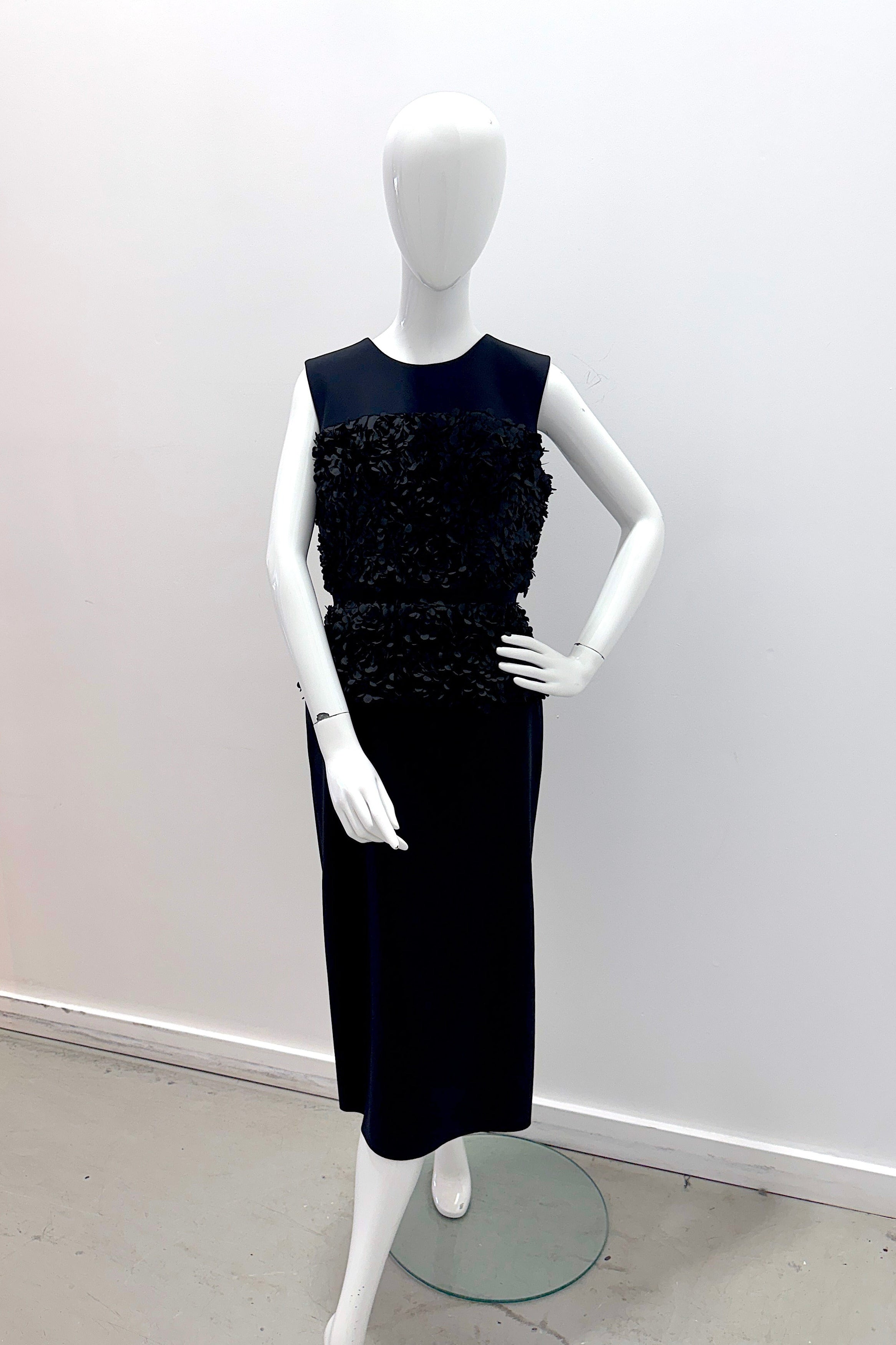 Robe droite Greta Constantine Cage avec broderie contrastante - Noir