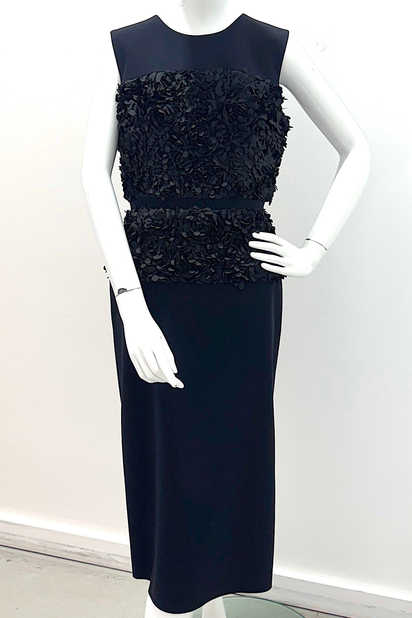 Robe droite Greta Constantine Cage avec broderie contrastante - Noir