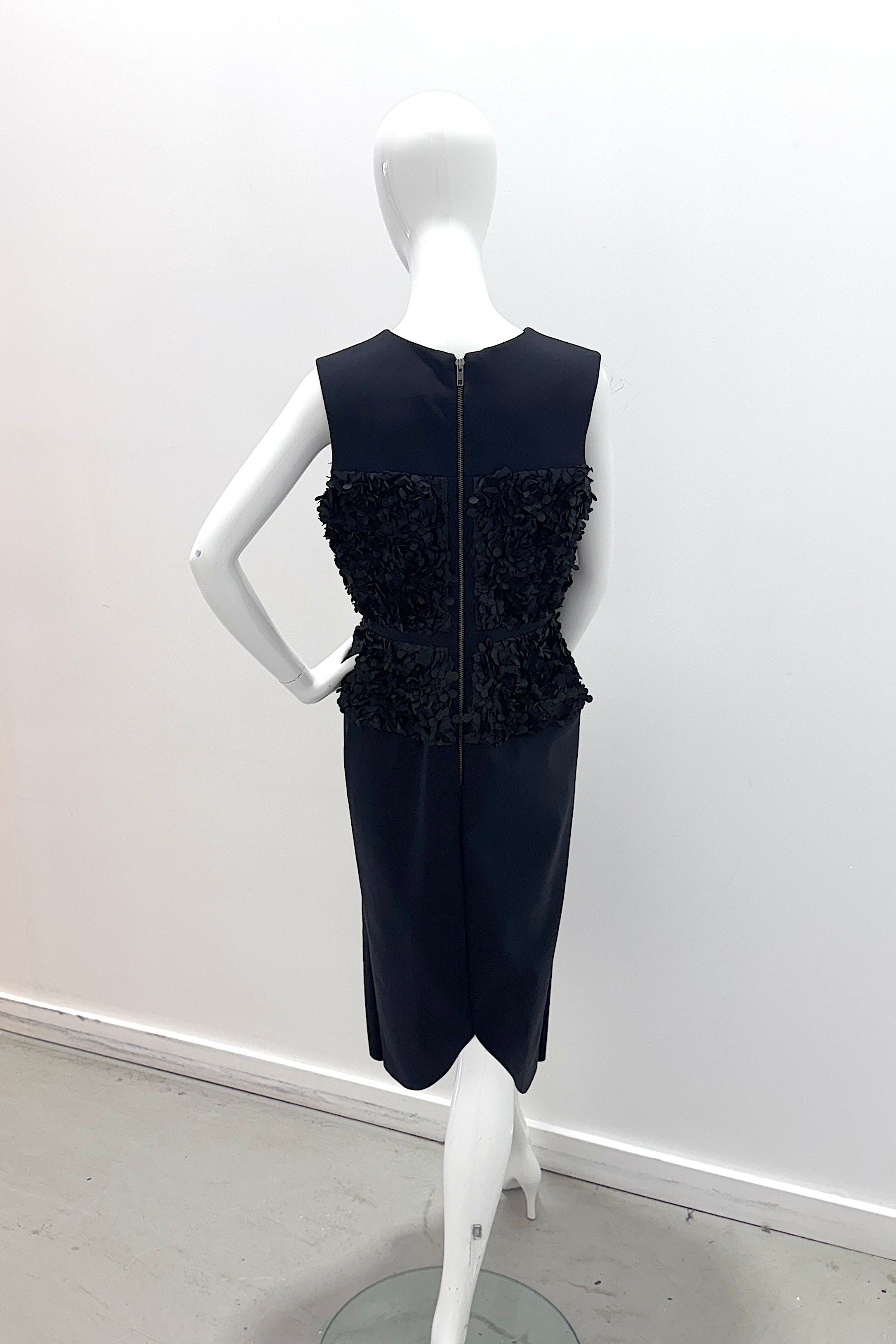 Robe droite Greta Constantine Cage avec broderie contrastante - Noir