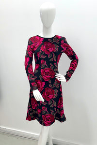 Nadya Toto Lotus Bis Dress Red