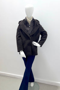 Manteau court Cinzia Rocca marron chocolat
