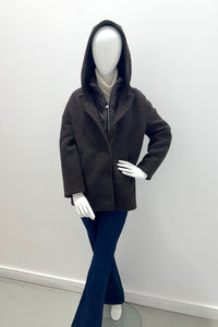 Manteau court Cinzia Rocca marron chocolat