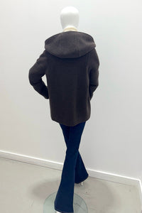 Manteau court Cinzia Rocca marron chocolat
