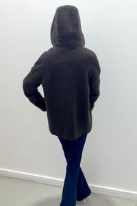 Manteau court Cinzia Rocca marron chocolat