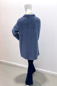 Manteau court Icon Cinzia Rocca 85 cm Bleu poudré