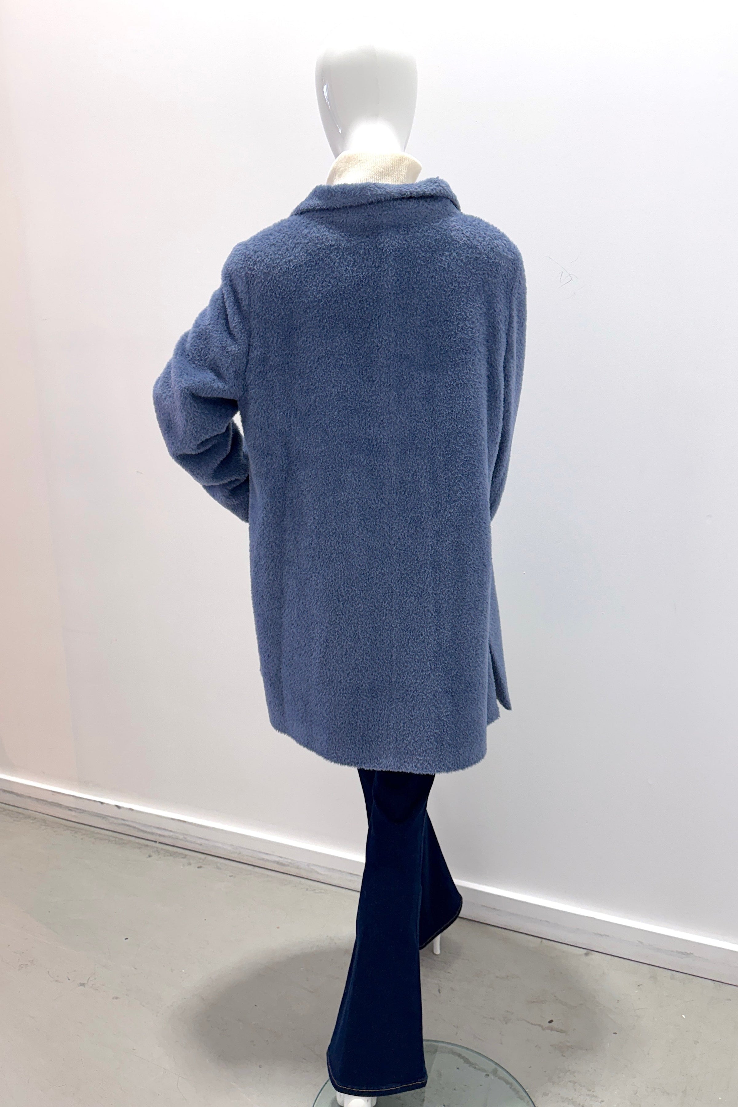 Manteau court Icon Cinzia Rocca 85 cm Bleu poudré