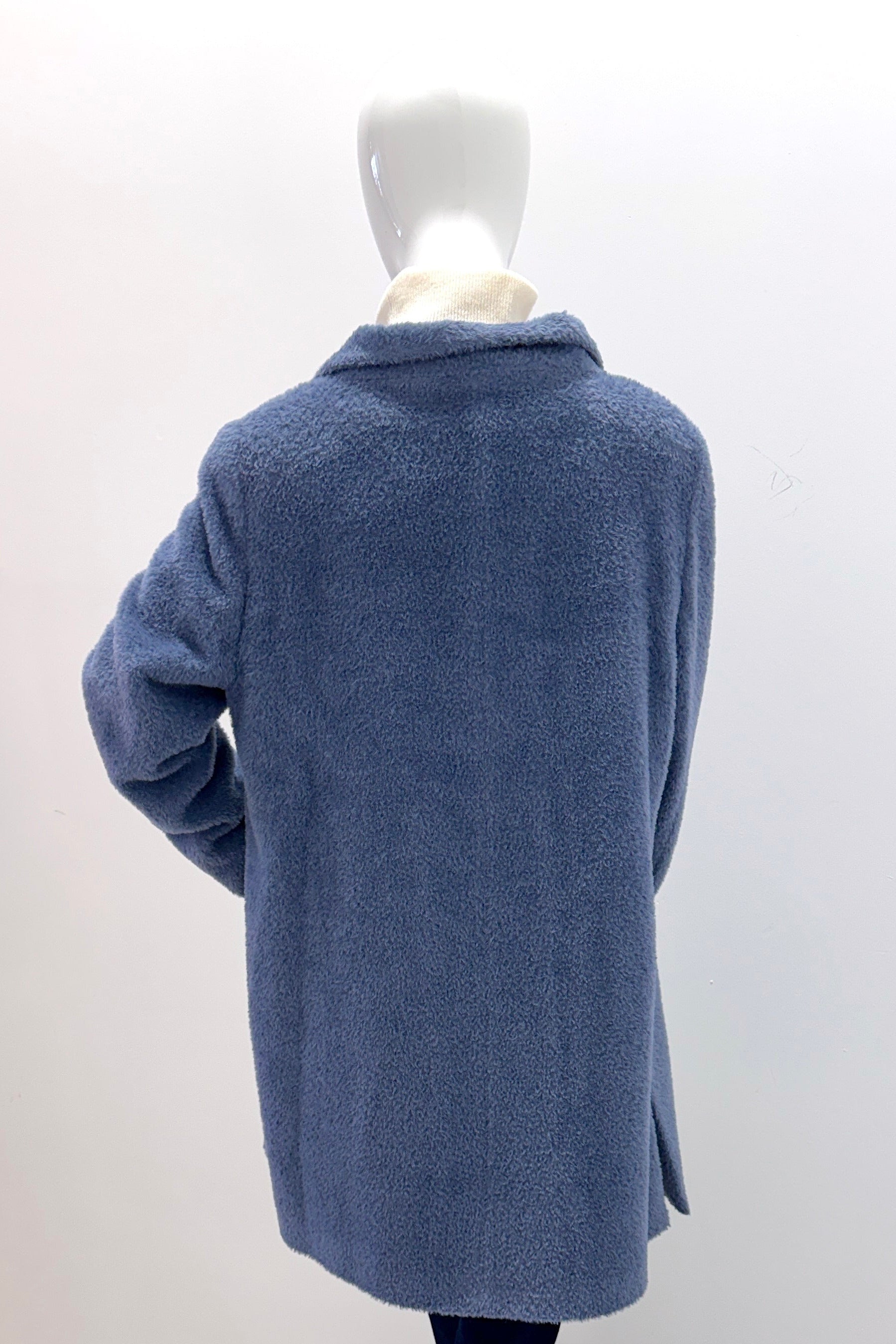 Manteau court Icon Cinzia Rocca 85 cm Bleu poudré