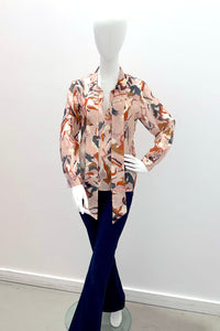 Marella MA10042-003 chemise Nastro poudrée à motifs chevaux