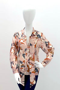 Marella MA10042-003 chemise Nastro poudrée à motifs chevaux