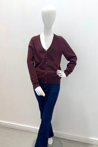 Repeat Organic Cashmere Knitted Cardigan Lava