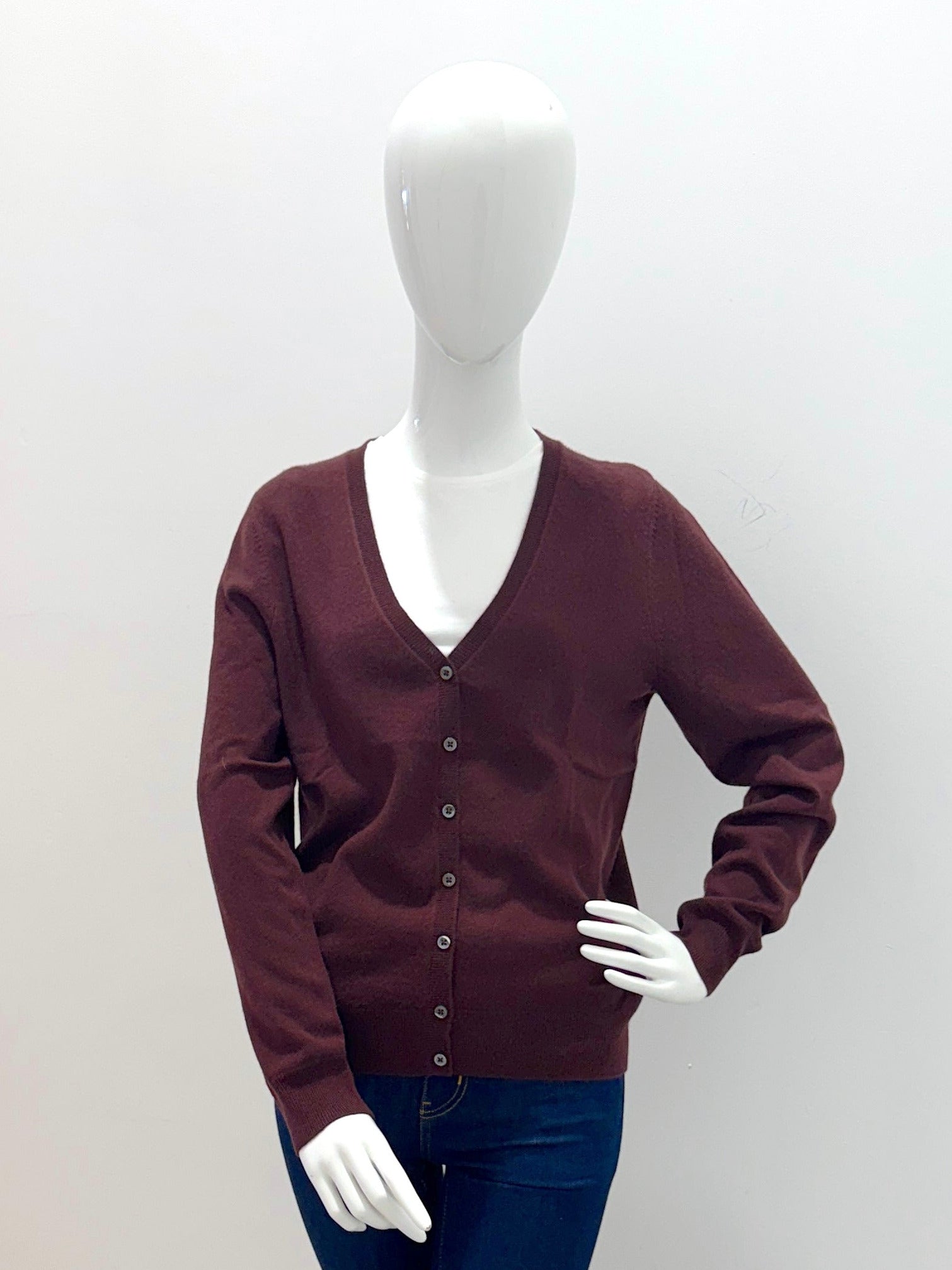 Repeat Organic Cashmere Knitted Cardigan Lava