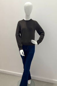 Repeat Organic Cashmere Knitted Pullover - Dark Brown