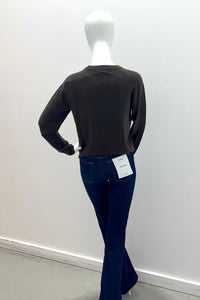 Repeat Organic Cashmere Knitted Pullover - Dark Brown