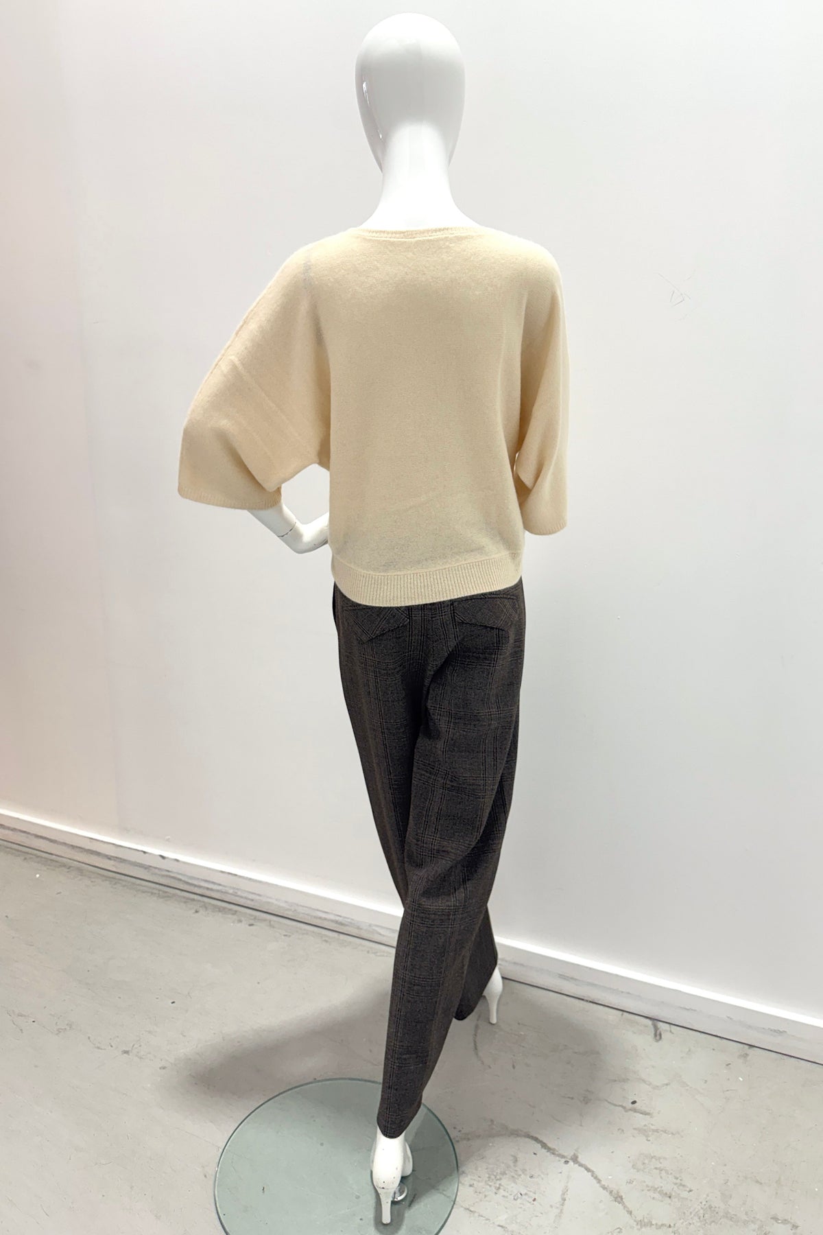 Majestic Filatures Ultra-Soft 3/4-Sleeve Crewneck Sweater Milk