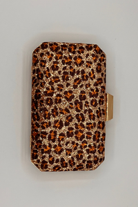 Leopard Sparkle Clutch
