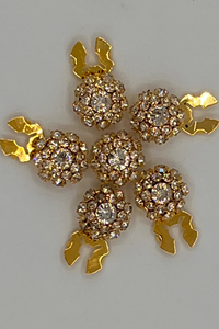 Crystal Flower Button