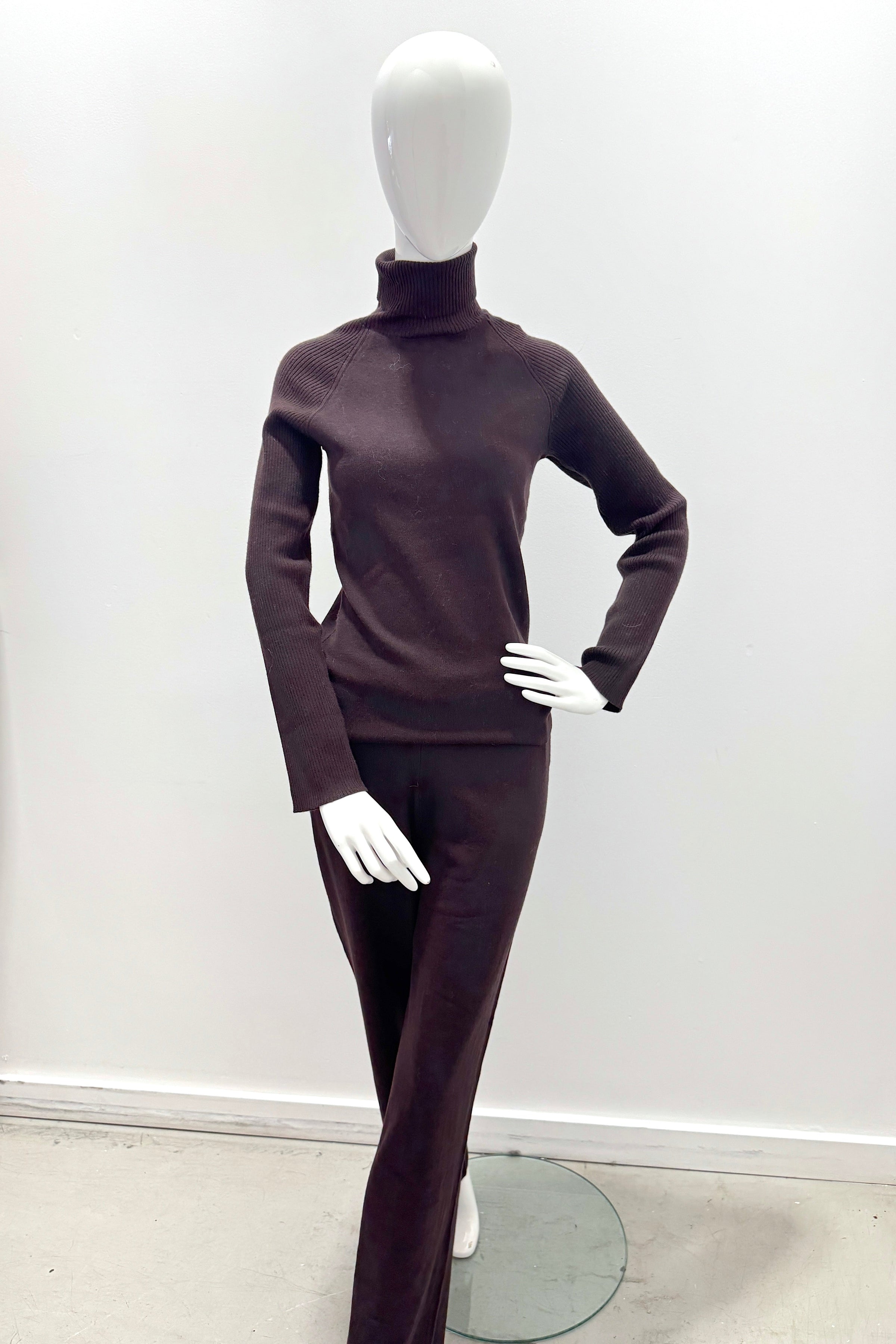 Majestic Filatures Stretch Merino-Knit Soft-Leg Pant Chocolate Mousse