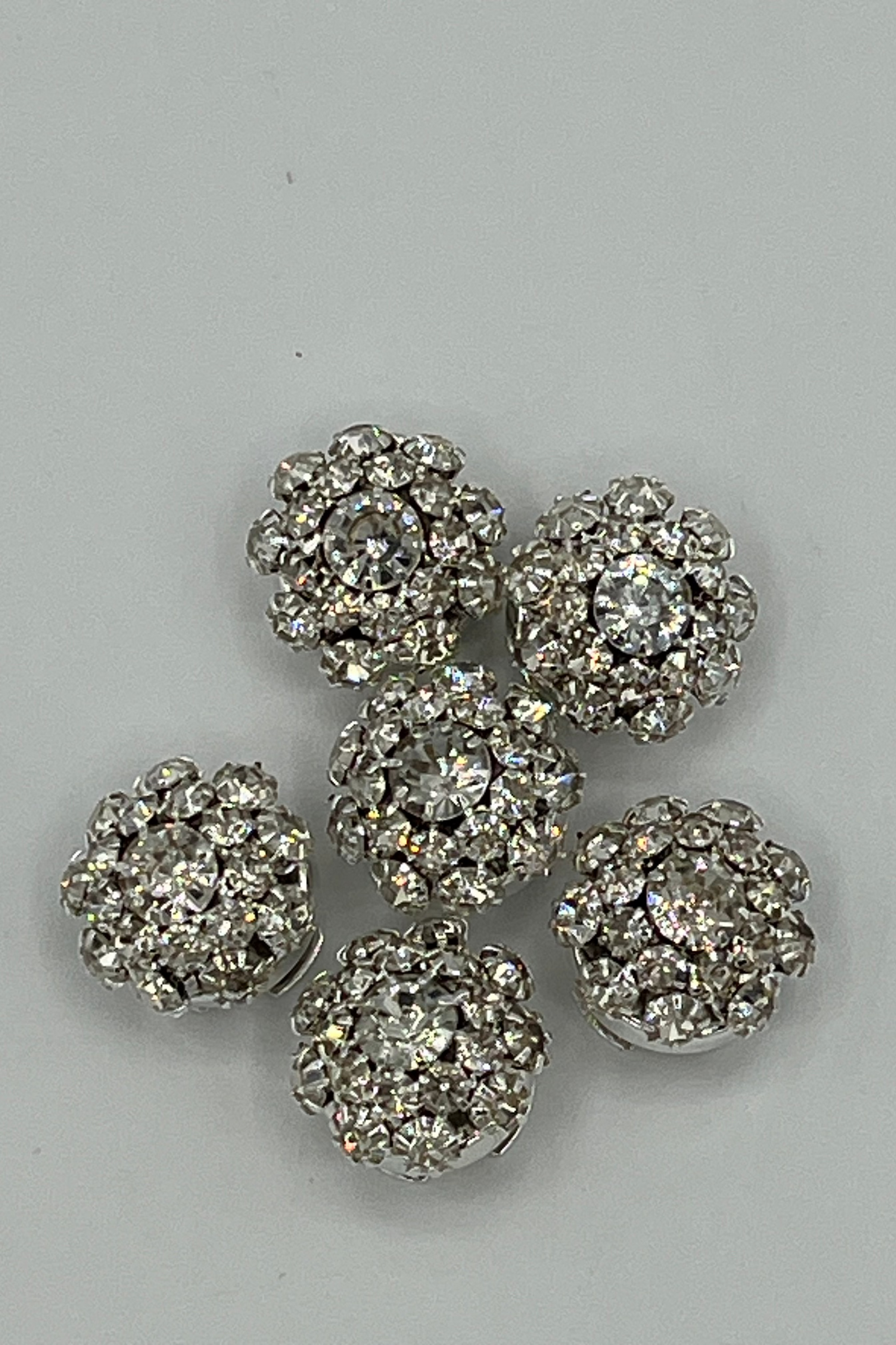 Crystal Flower Button set of 5