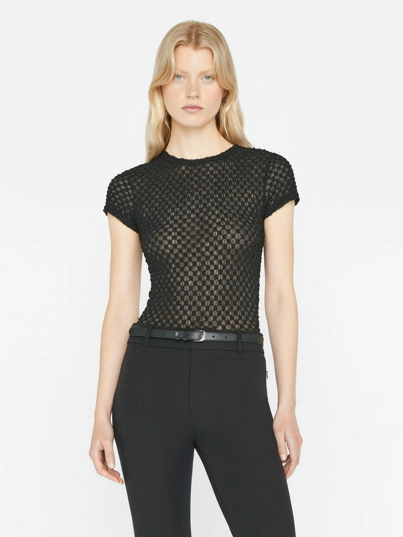 Frame Mesh Lace Baby Tee