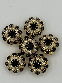 Black & Gold Button SET OF 6