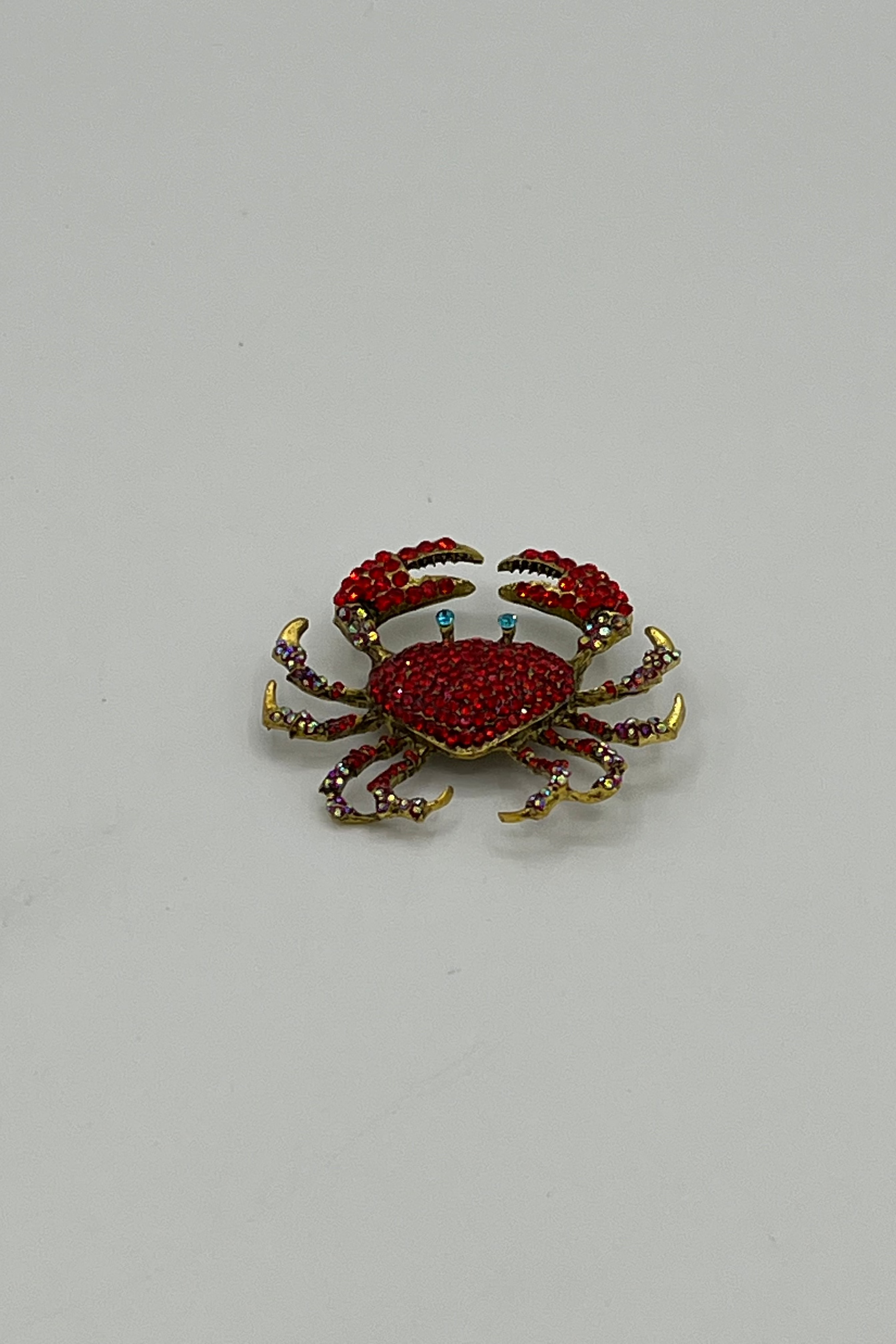 Crimson Crab Brooch