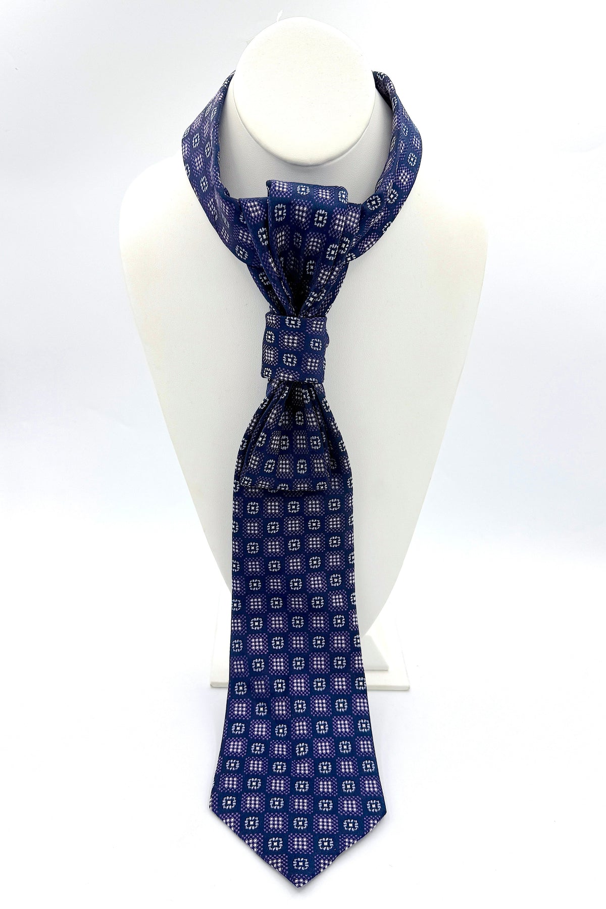 Aether Designs Checkerboard Tie Navy/Plum