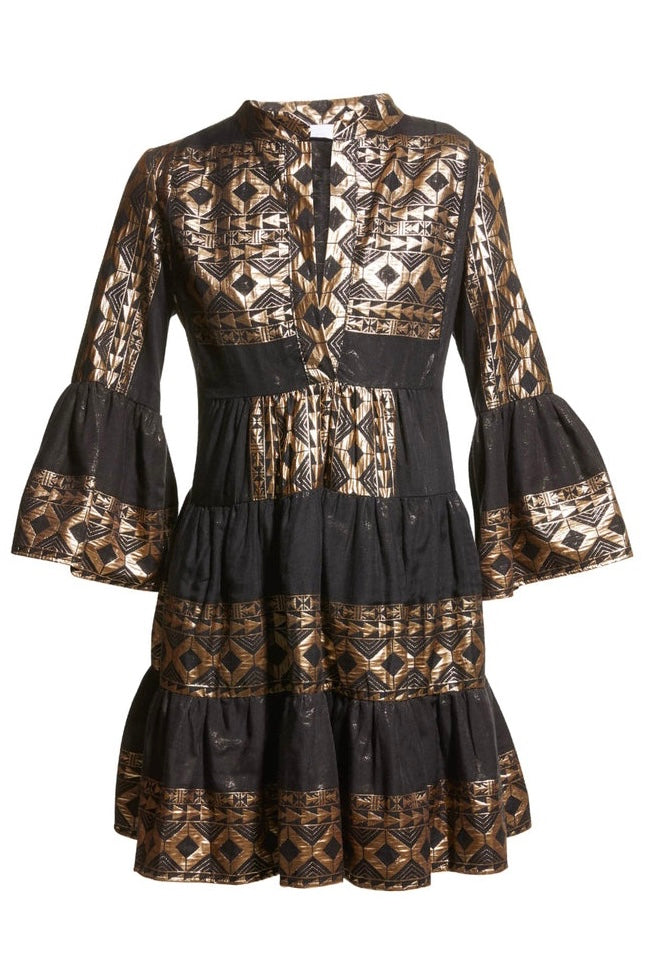 LACE Mini-robe jacquard à col en V The Label