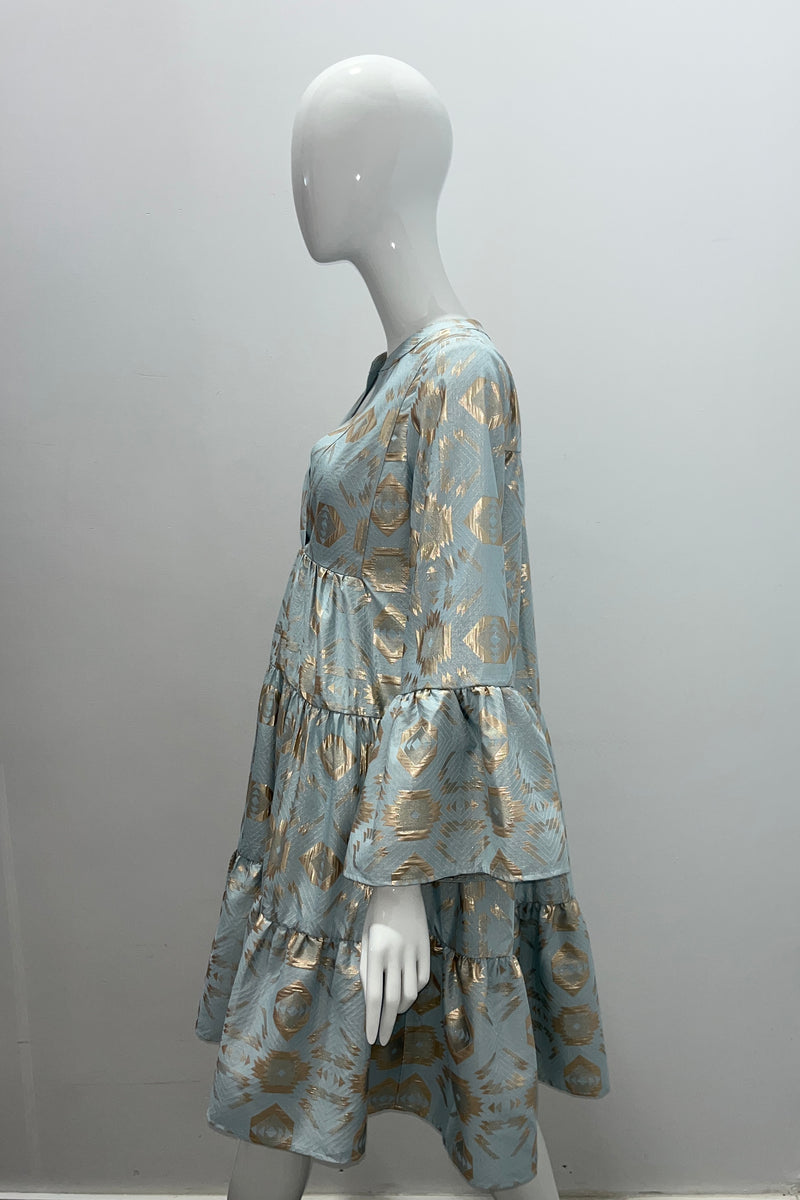 LACE The Label Tiered Jaquard Mini Dress