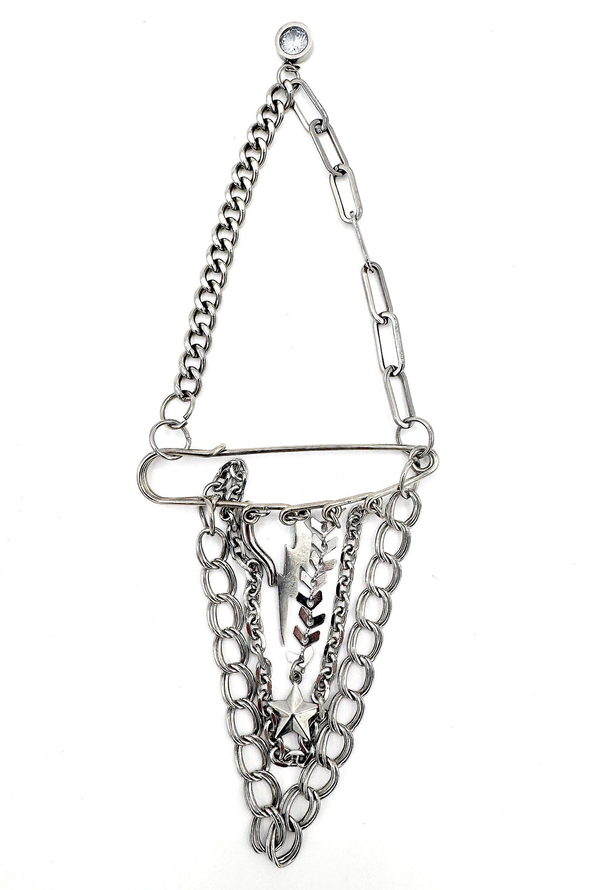 Aether Designs Lightning Brooch Silver