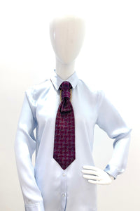 Aether Designs Foulard Print Tie Burgundy/Tan