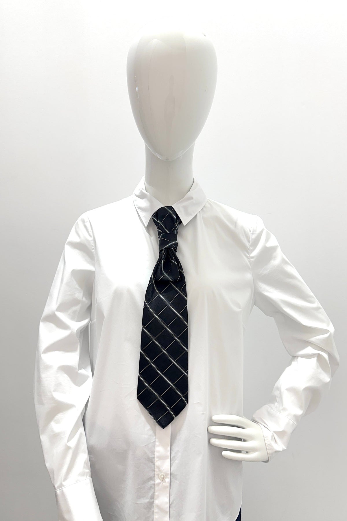 Aether Designs Windowpane Check Tie Black/White