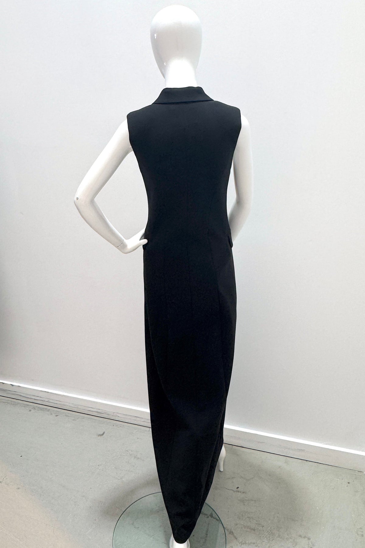 L'Agence 61280PMB-BLAC Robe blazer sans manches Calliope noire