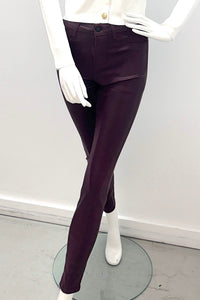 L'Agence 2352PDDC-DPSC Jean skinny taille haute Marguerite enduit Deep Sangria
