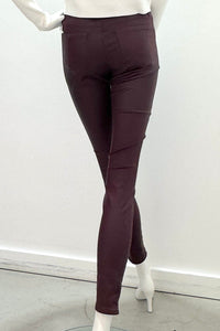 L'Agence 2352PDDC-DPSC Jean skinny taille haute Marguerite enduit Deep Sangria