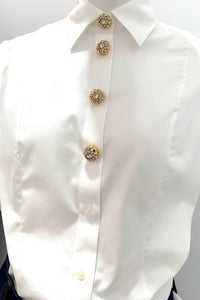 Crystal Flower Button