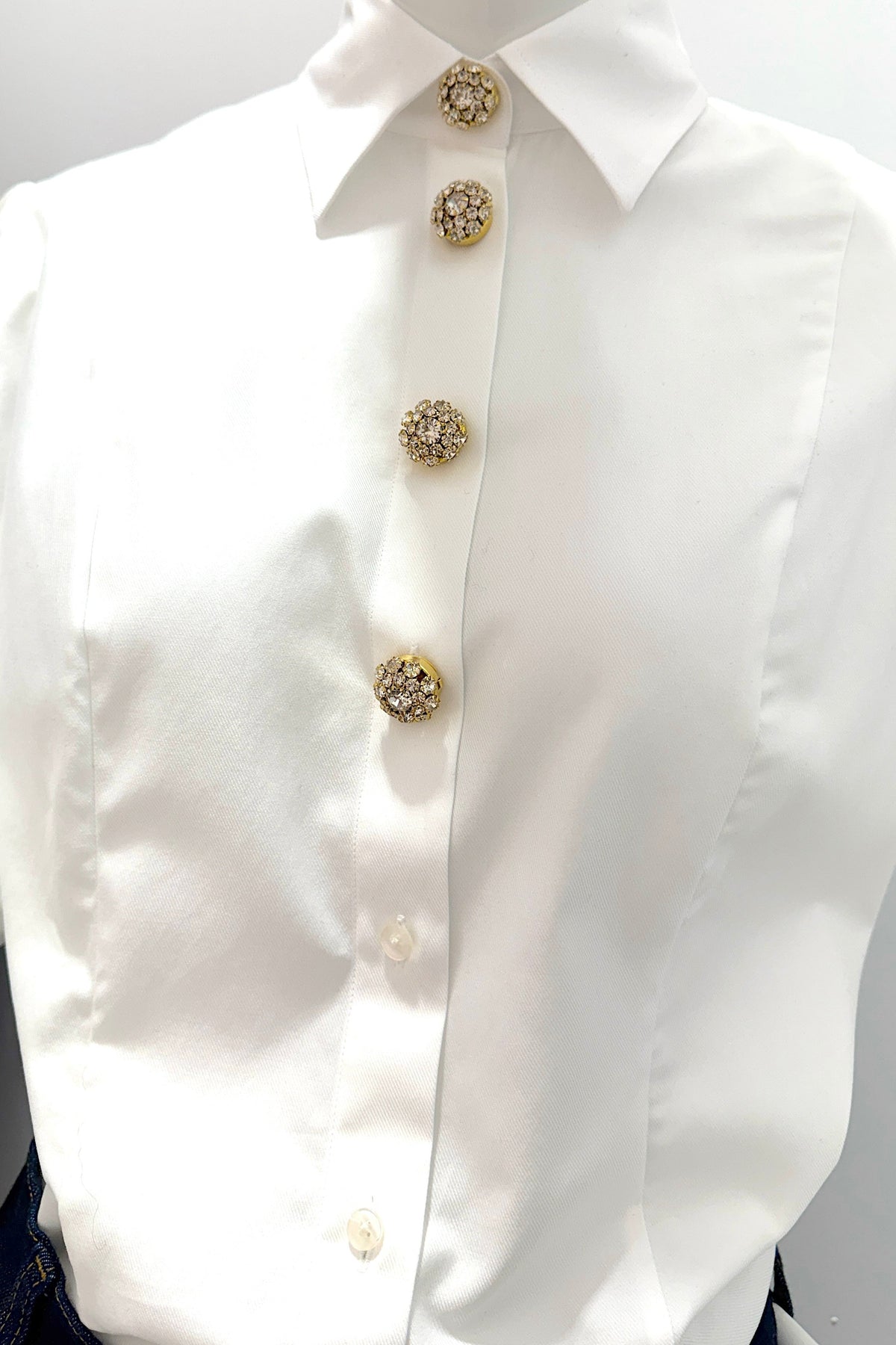 Crystal Flower Button