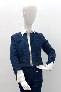 L'Agence Glenda Collarless Crop Jacket Bloomfield