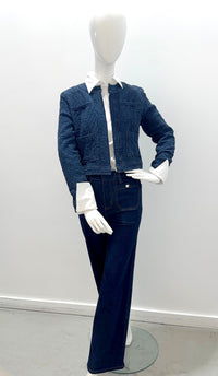 L'Agence Glenda Collarless Crop Jacket Bloomfield
