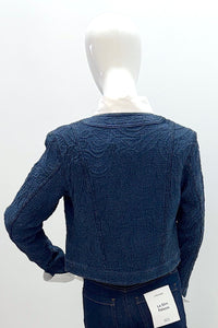 L'Agence Glenda Collarless Crop Jacket Bloomfield