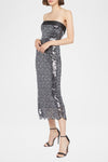 Theia Jewel Strapless Sequin Dress