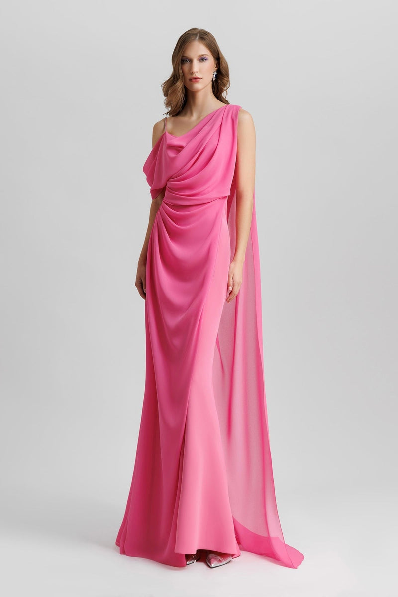 Gemy Maalouf Asymmetrical Neckline Gown