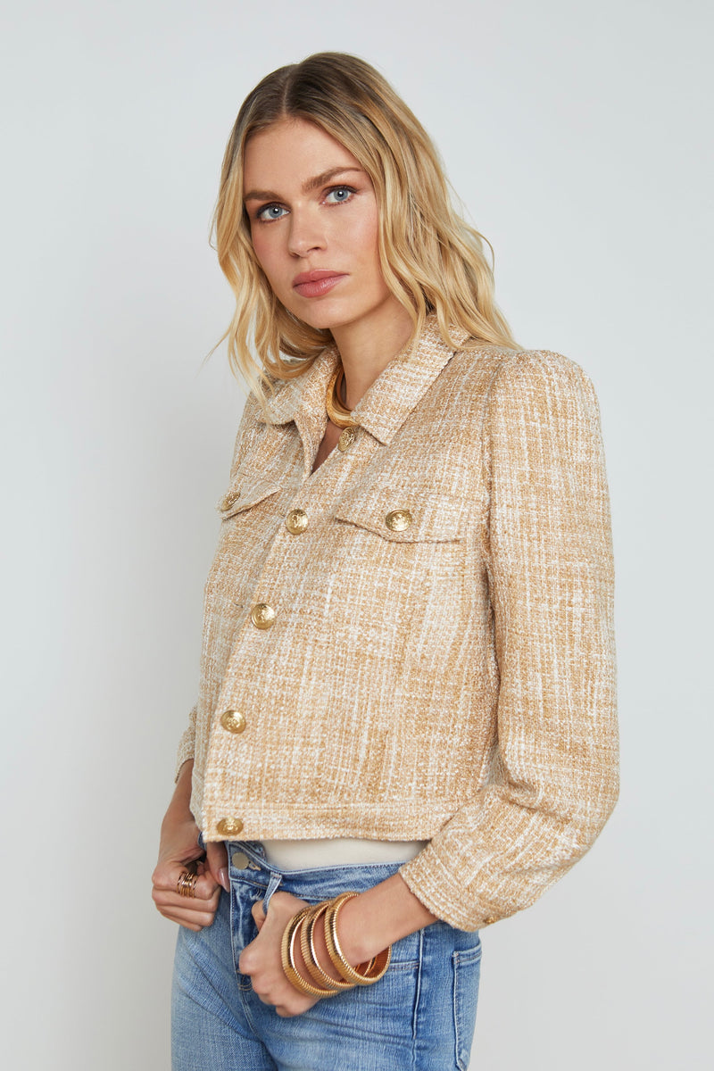 L'Agence Kelsey Veste en tweed